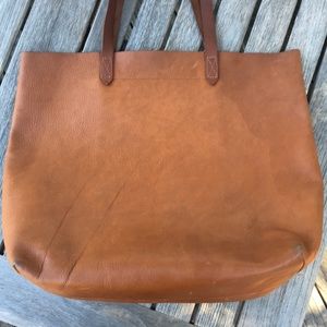 Madewell Large Leather Transport Tote un Saddle